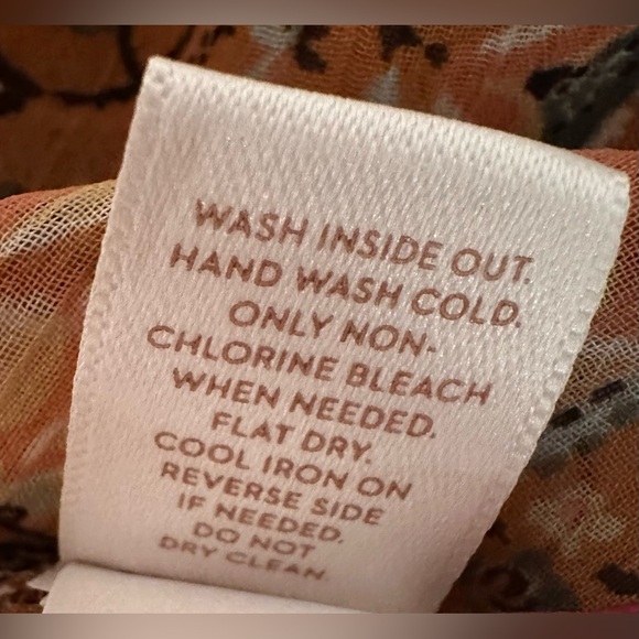 LC Lauren Conrad Pleated Floral Boho Bohemian Blouse XXL - Picture 9 of 10